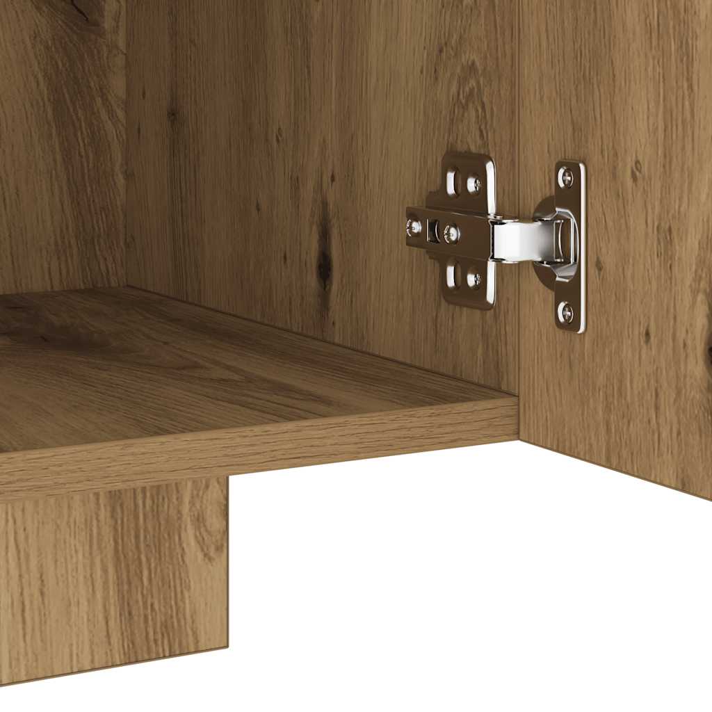 Tv-bord med led-lys 160x35x40 cm konstrueret træ kunsteg - number 11.