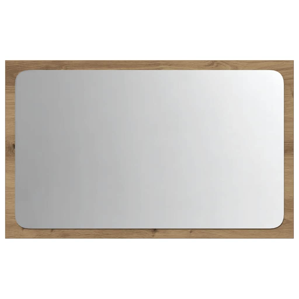 Badeværelsesspejl med led-lys 60x8,5x38 cm kunsteg - artisan eg, 1 - number 6.