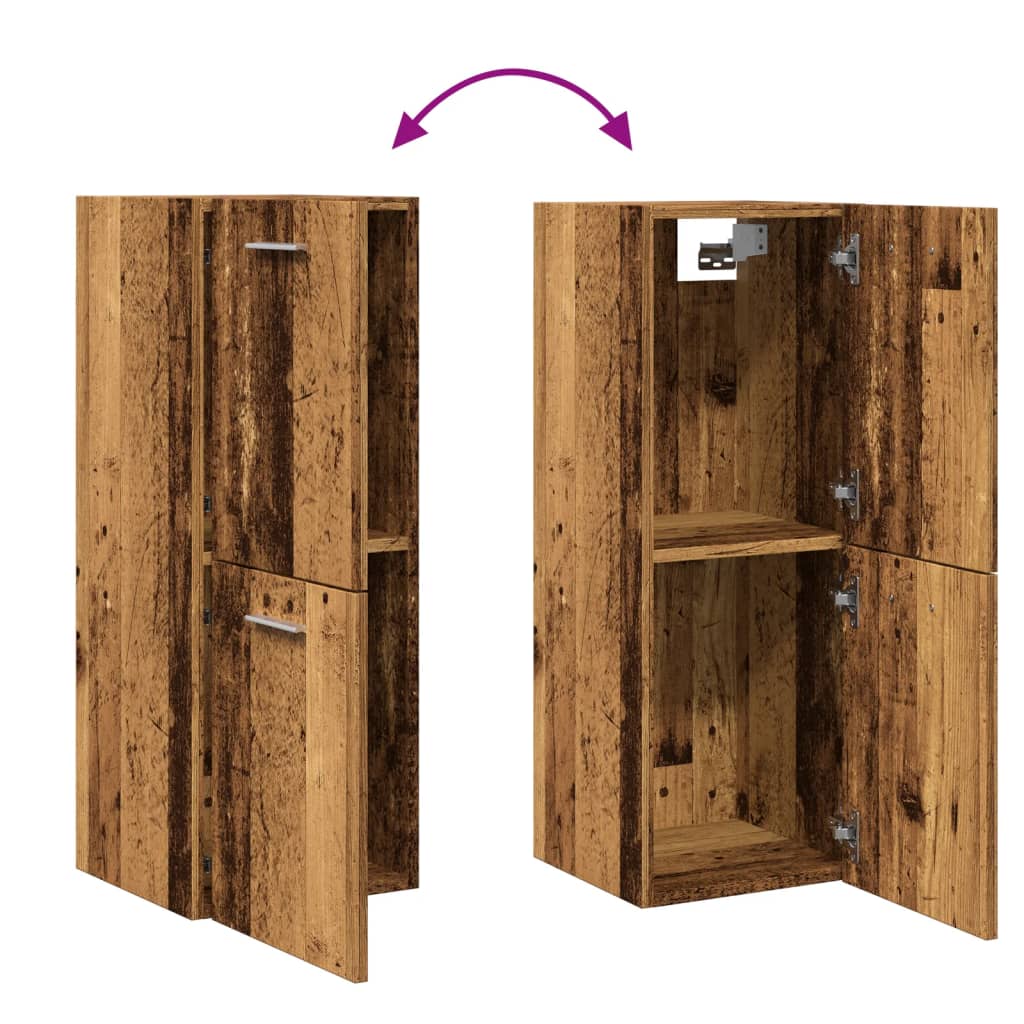 Szafka łazienkowa 30x30x80 cm ścienna z drewna klejonego - betonowo-szary, 80 x 38,5 x 45 cm, 1 - number 8.