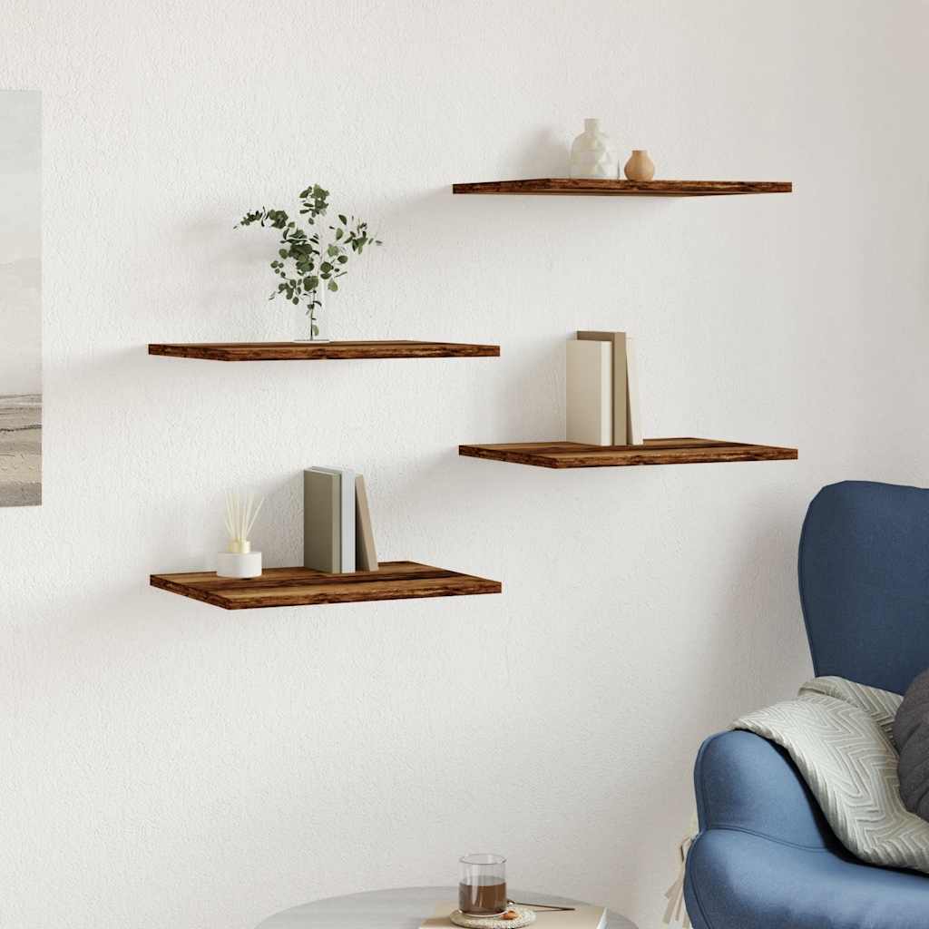 Hyldeplader stk. 40x30x1,5 cm konstrueret træ kunsteg - gammelt træ, 40 x 30 x 1.5 cm, 4 - number 3.