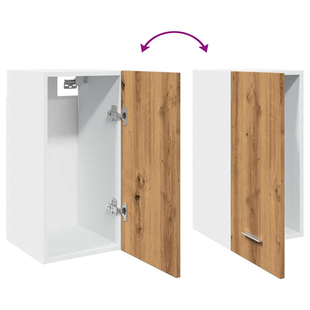 Veggskap 30x31x60 cm konstruert tre kunstig eik - gammelt tre, 1, veggskap 80 cm - number 8.