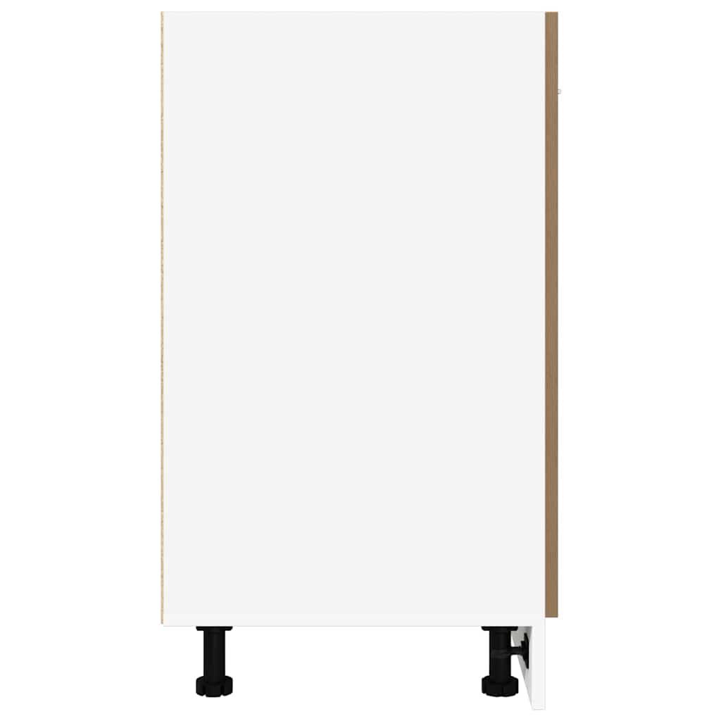 60x46x81,5 cm obrađeno drvo umjetni hrast - obrtnički hrast, 1, donji ormarić - number 6.