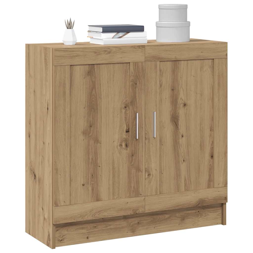 Bogskab 82,5x30,5x80 cm konstrueret træ kunsteg - artisan eg, 1, 80 cm - number 4.