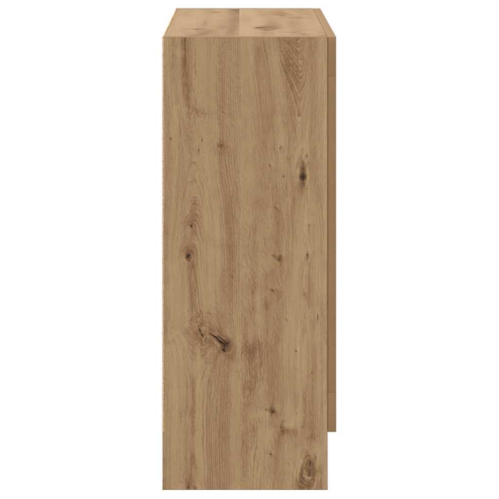 Bogskab 82,5x30,5x80 cm konstrueret træ kunsteg - artisan eg, 1, 80 cm - number 7.