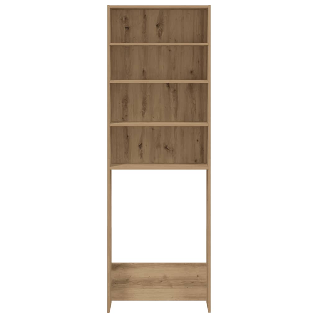 Washing machine cabinet 64x24x190 cm oak - artisan oak, 1 - number 6.