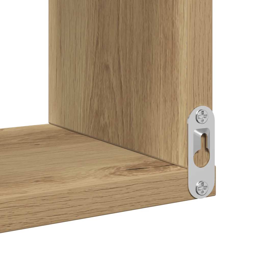 Półka narożna wisząca 40x40x49,5 cm drewno klejone sztuczny dąb - dąb rzemieślniczy, 1 - number 8.