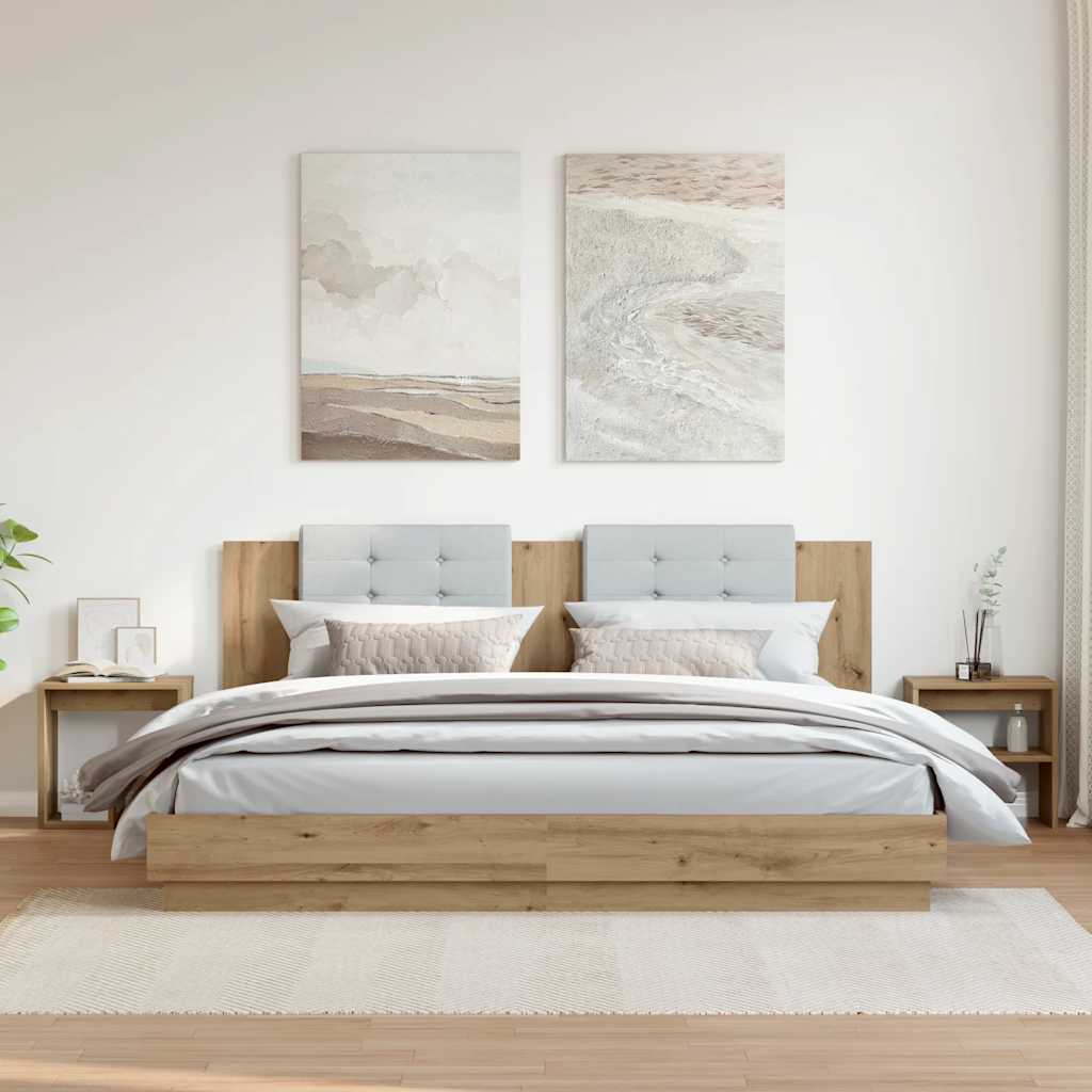 Sengeborde stk. 40x30x40 cm konstrueret træ egetræ - artisan eg, 2 - number 3.