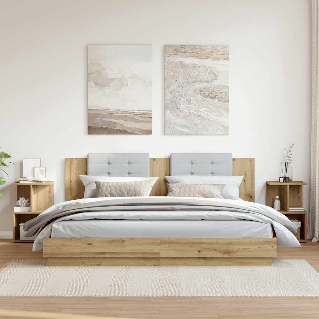 Sengeborde stk. 35x35x55 cm kunsteg - artisan eg, 2-1 - number 1.