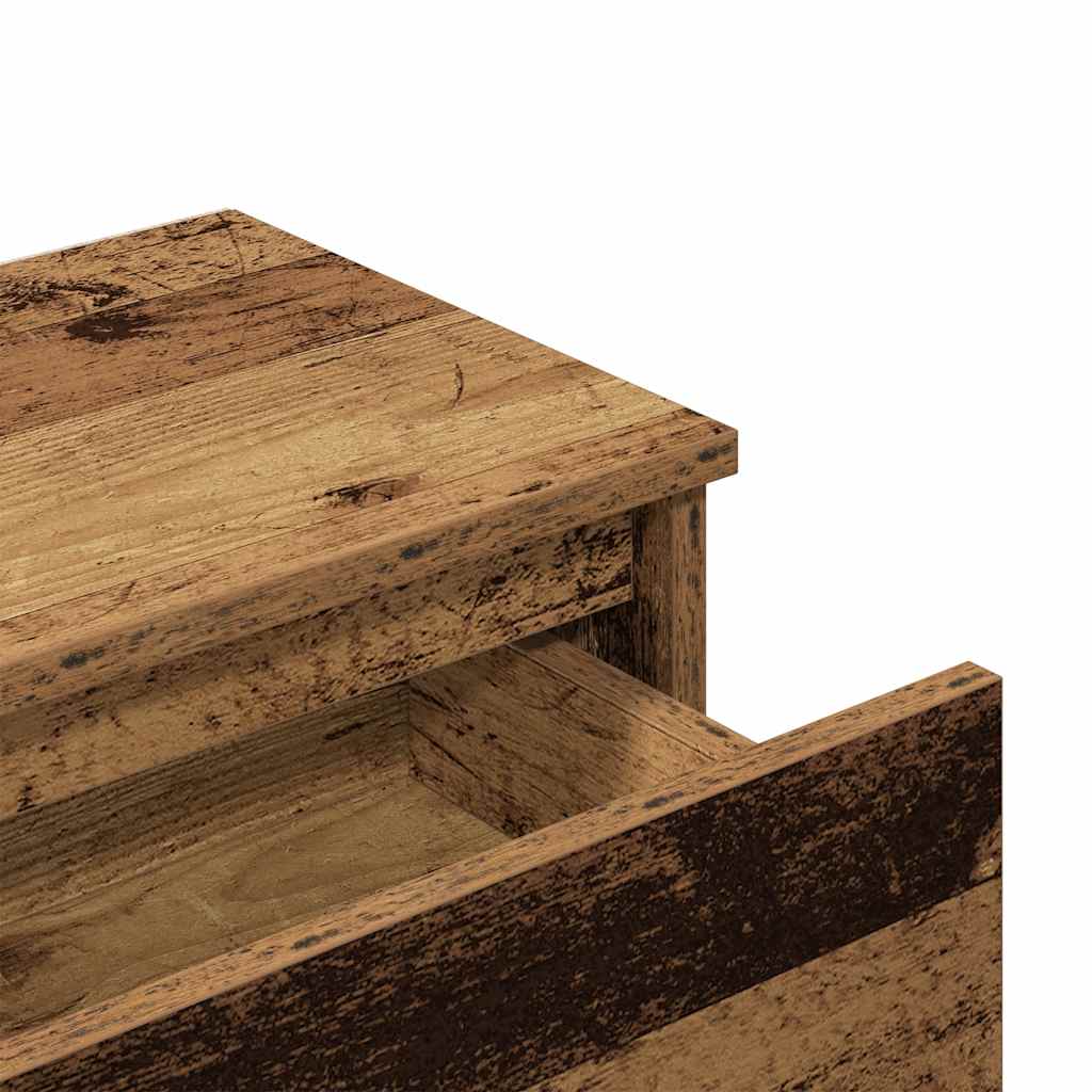 Sengeborde 2 stk. 40x30x39 cm spånplade antikt træ - number 8.