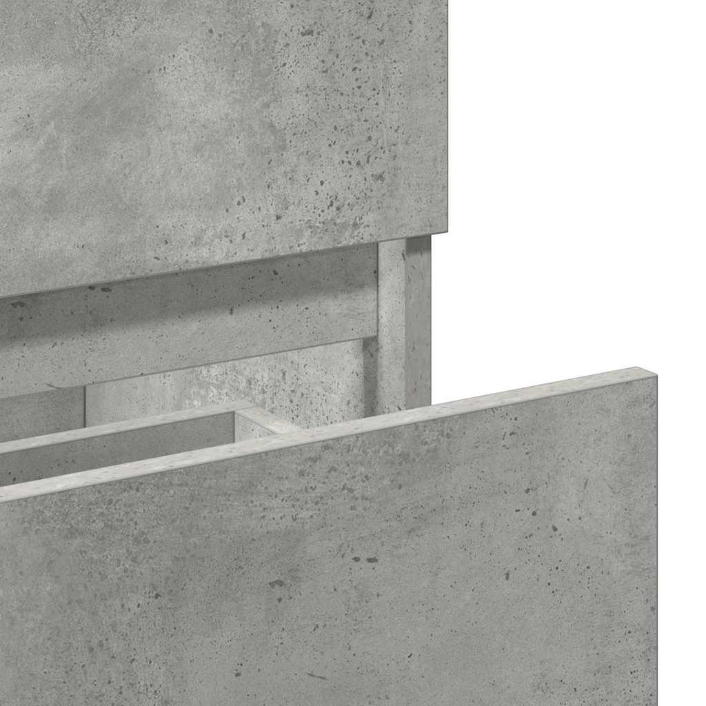 Badeværelsesskab med spejl konstrueret træ - betongrå, ooo 1, ooo 2 - number 8.