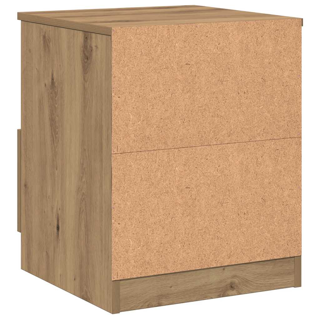 Nattbord 40x40x50 cm konstruert tre kunstig eik - håndverks eik, 1 - number 7.
