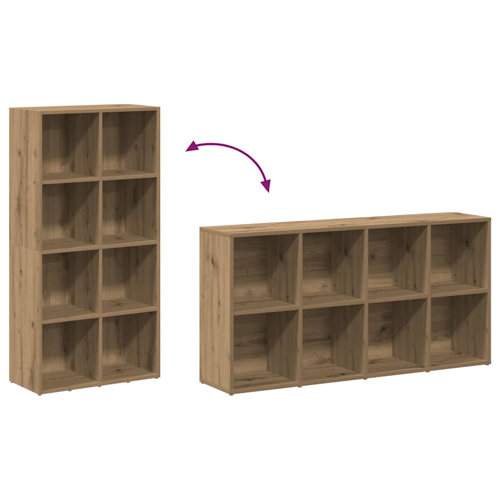 Bogskab konstrueret træ kunsteg - artisan eg, 66 x 30 x 130 cm, 1 - number 8.