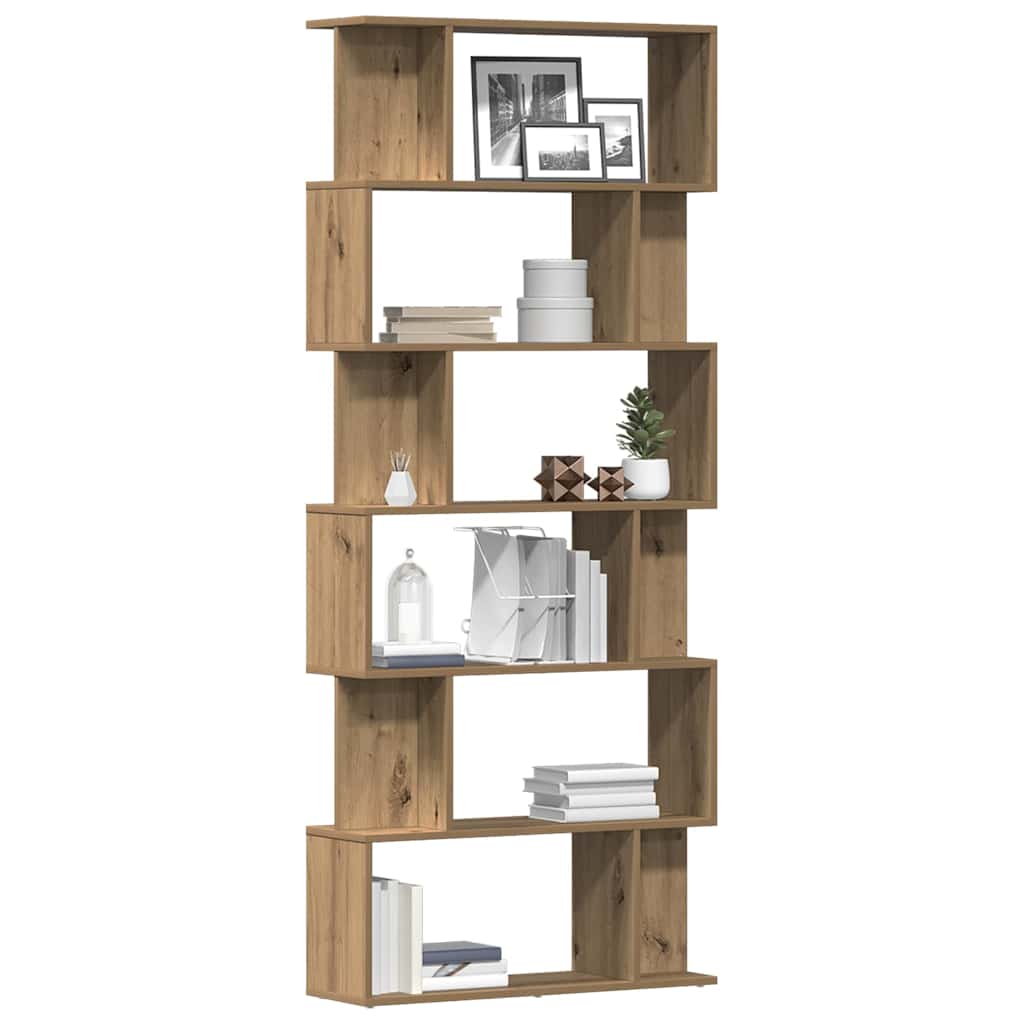 Bokhylle 80x24x192 cm konstruert tre kunstig eik - håndverks eik, 1 - number 3.