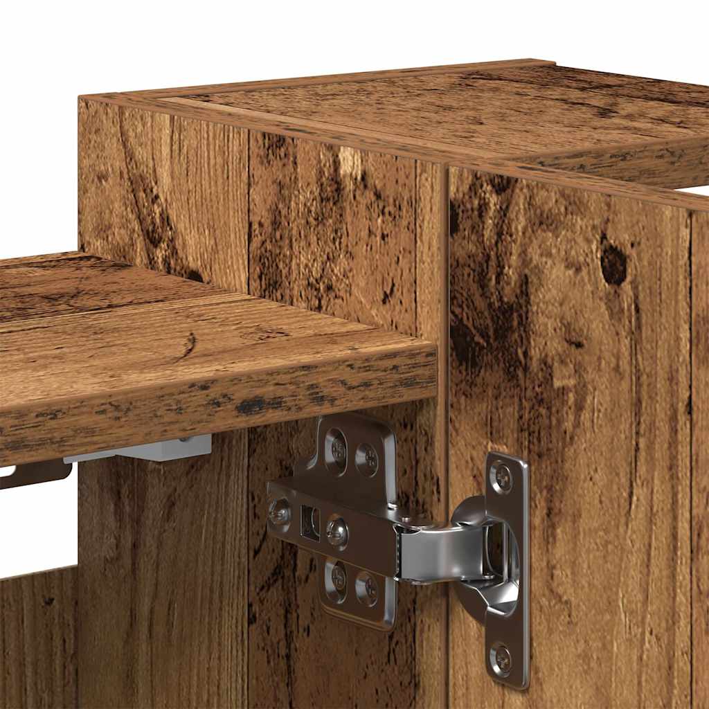 Kupaonski ormarić s ogledalom izrađeno od antiknog drva - number 10.