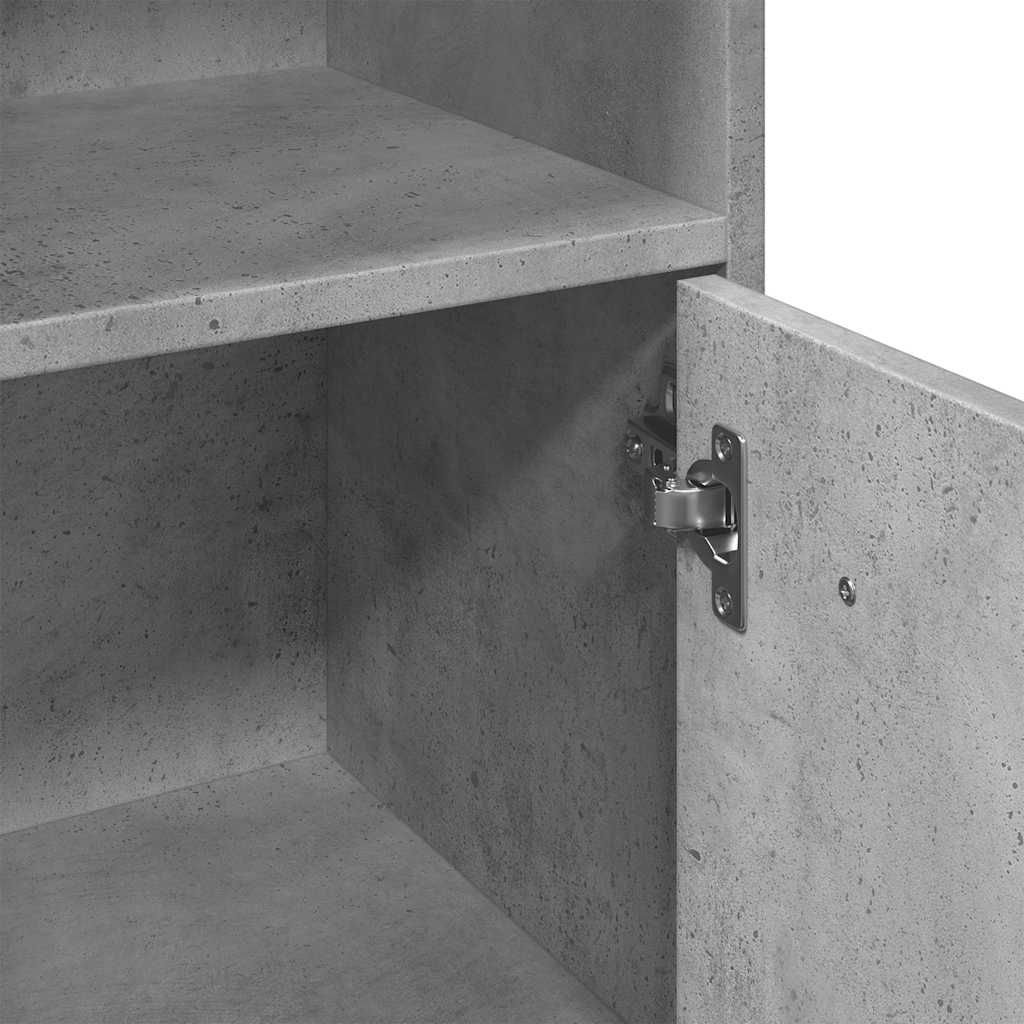 Badeværelsesskab 30x30x95 cm konstrueret træ - betongrå, ooo 1, ooo 2 - number 8.
