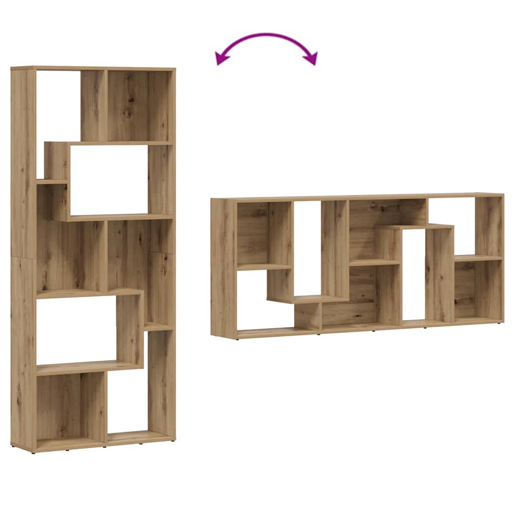 Bokhylle 67x24x161 cm konstruert tre kunstig eik - håndverks eik, 1 - number 8.