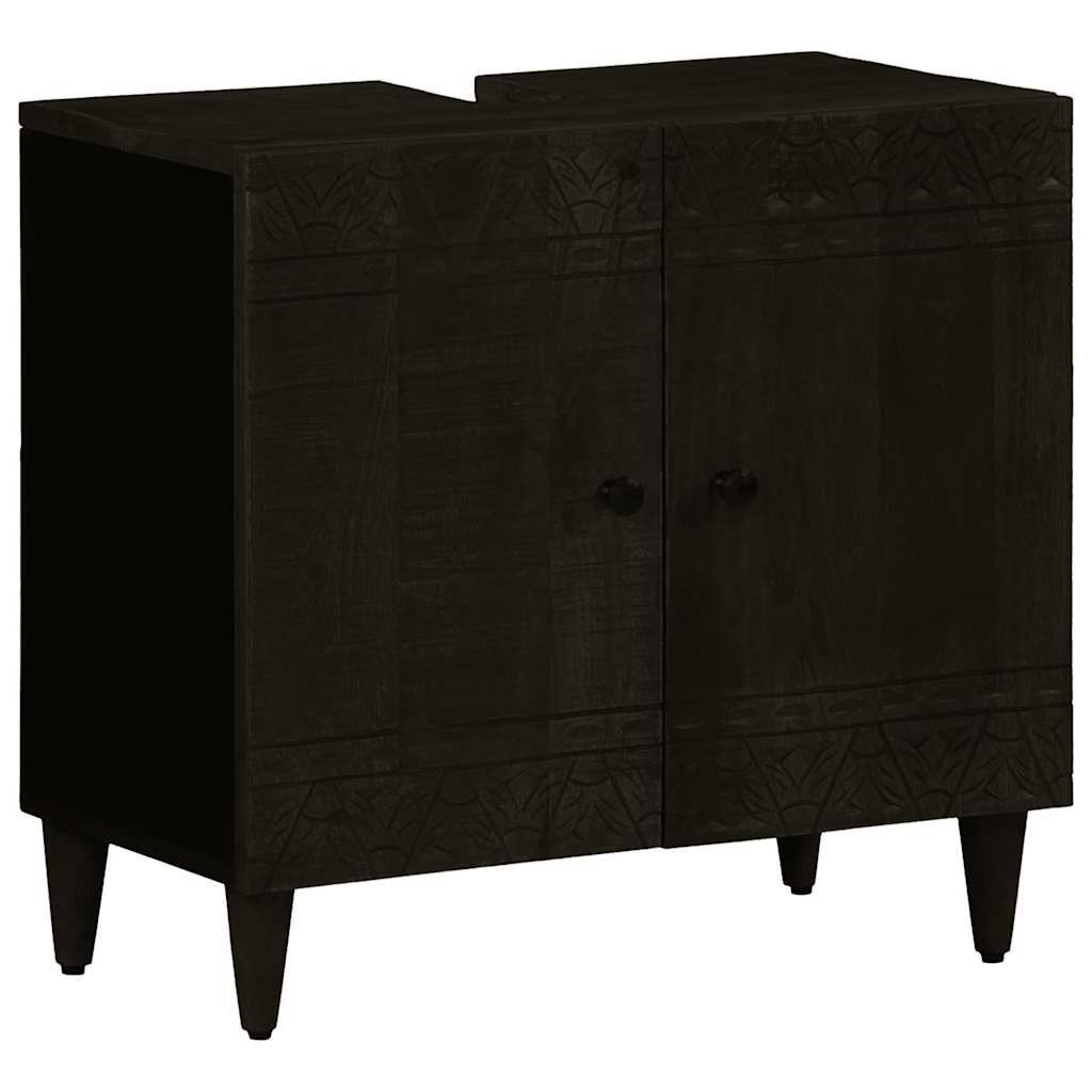 Badeværelsesmøbelsæt 3 dele massivt mangotræ - ooo 3 - number 5.