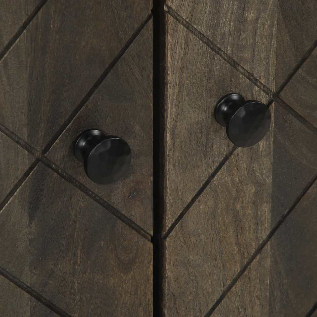 Skænke 3 stk. 60x33x75 cm massivt mangotræ sort - number 8.