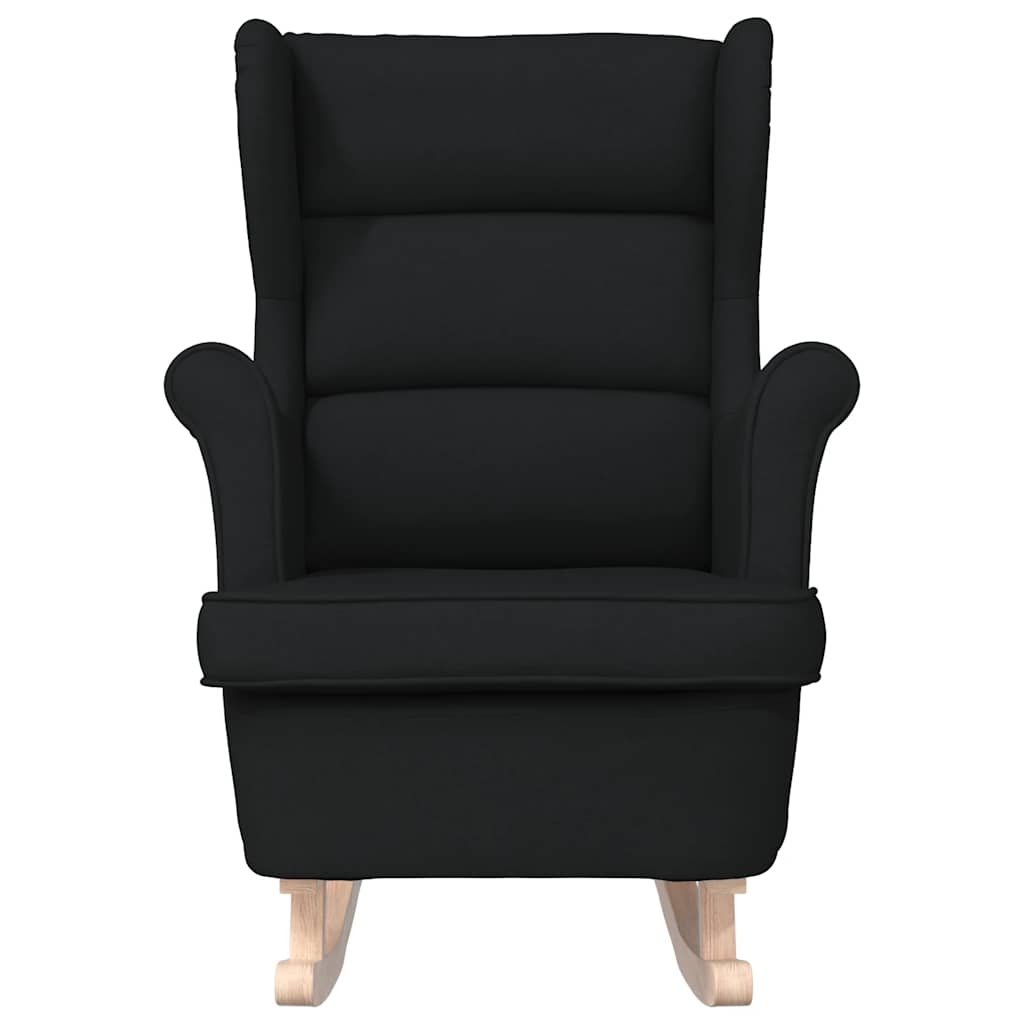 Krzesło bujane 74x90x102 cm materiał - czarny, 1, bez podnóżka - number 4.