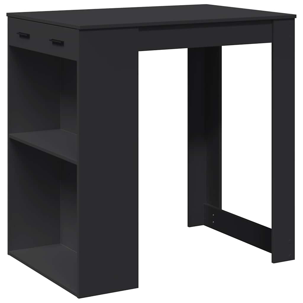 Barbord 102x70x103,5 cm konstrueret træ - sort, 1 - number 2.