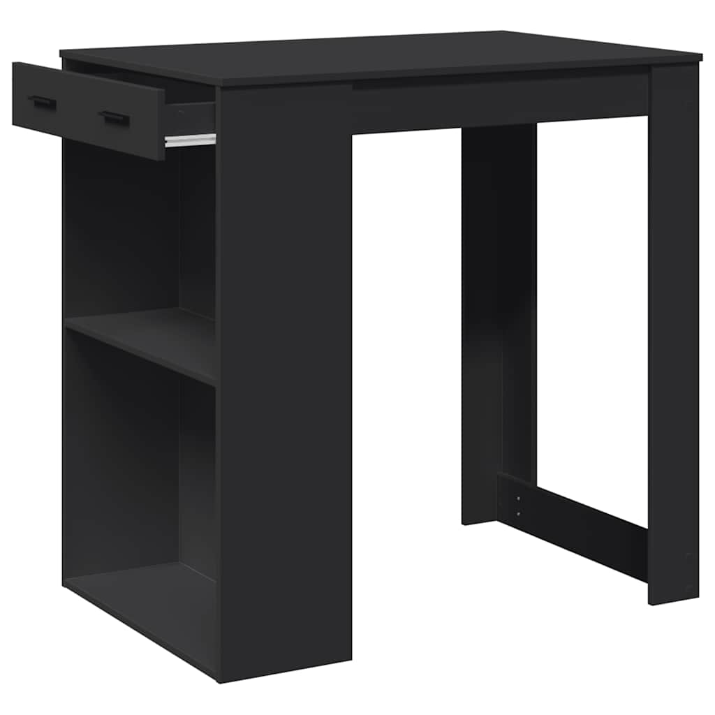 Barbord 102x70x103,5 cm konstrueret træ - sort, 1 - number 4.