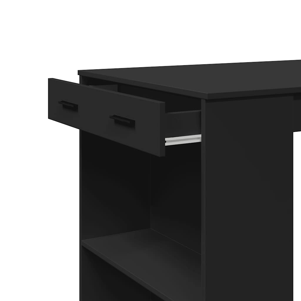 Barbord 102x70x103,5 cm konstrueret træ - sort, 1 - number 8.
