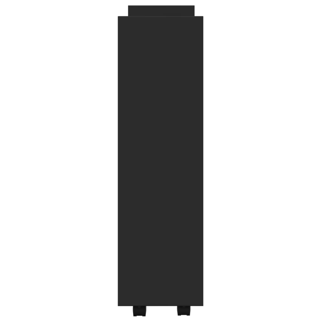 Smal oppbevaringsvogn 3 hyller laget av tre - svart - number 5.