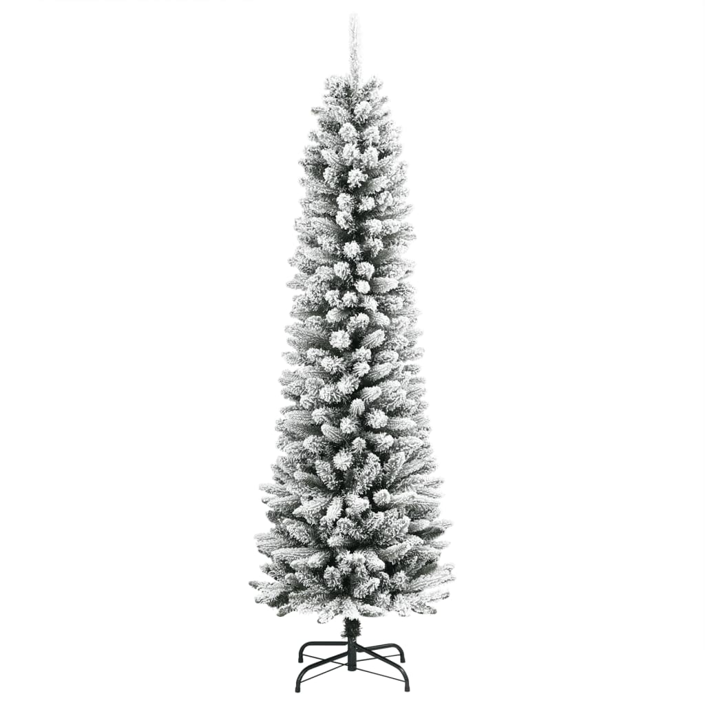 Kunstigt smalt juletræ med sne pvc og pe - 210 cm, 1, uden led, x - number 2.