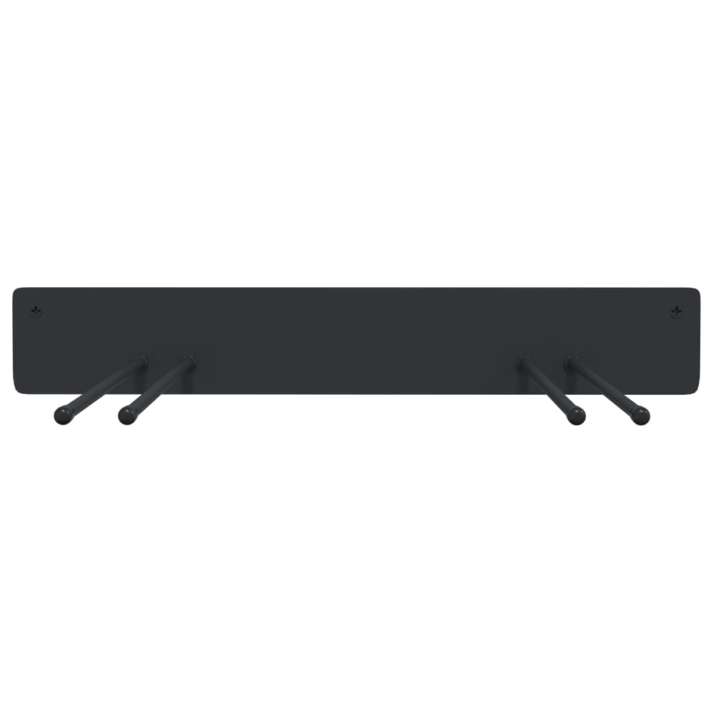 Stalak za pohranjivanje vrtnog alata zidni čelik crni - number 5.