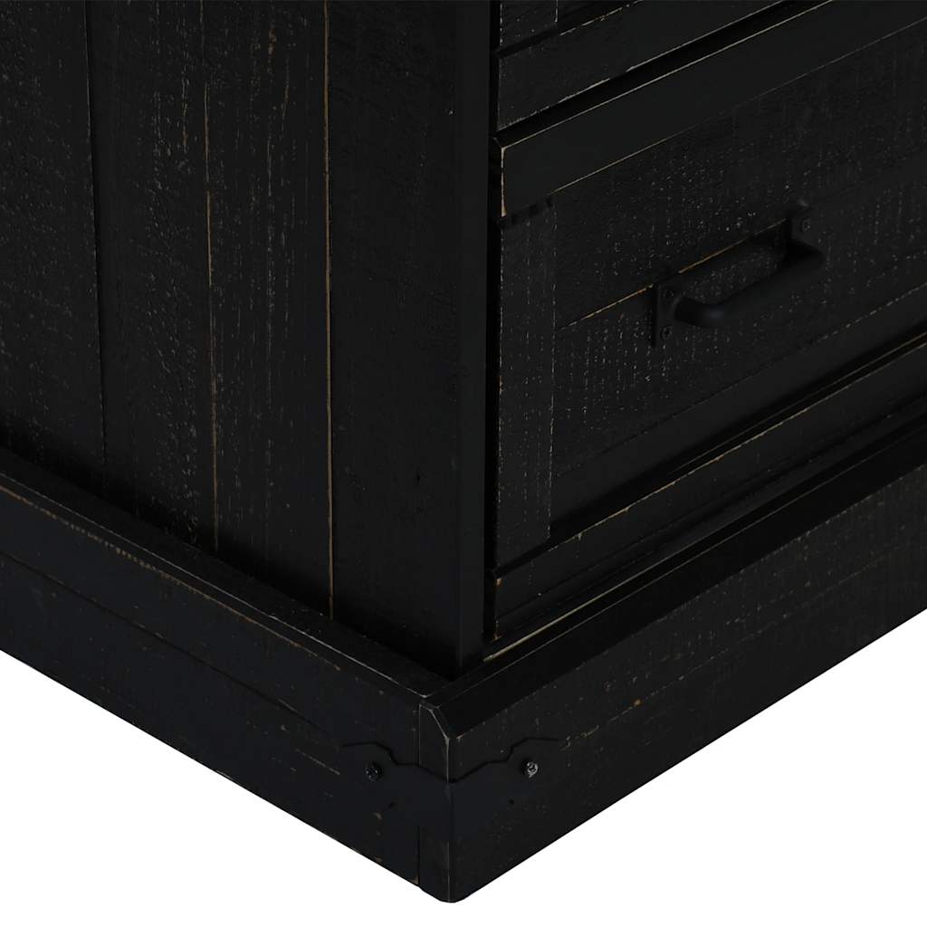 Vinski ormar halden s vinskim nosačima i borovim kliznim vratima - crna, 1 - number 8.