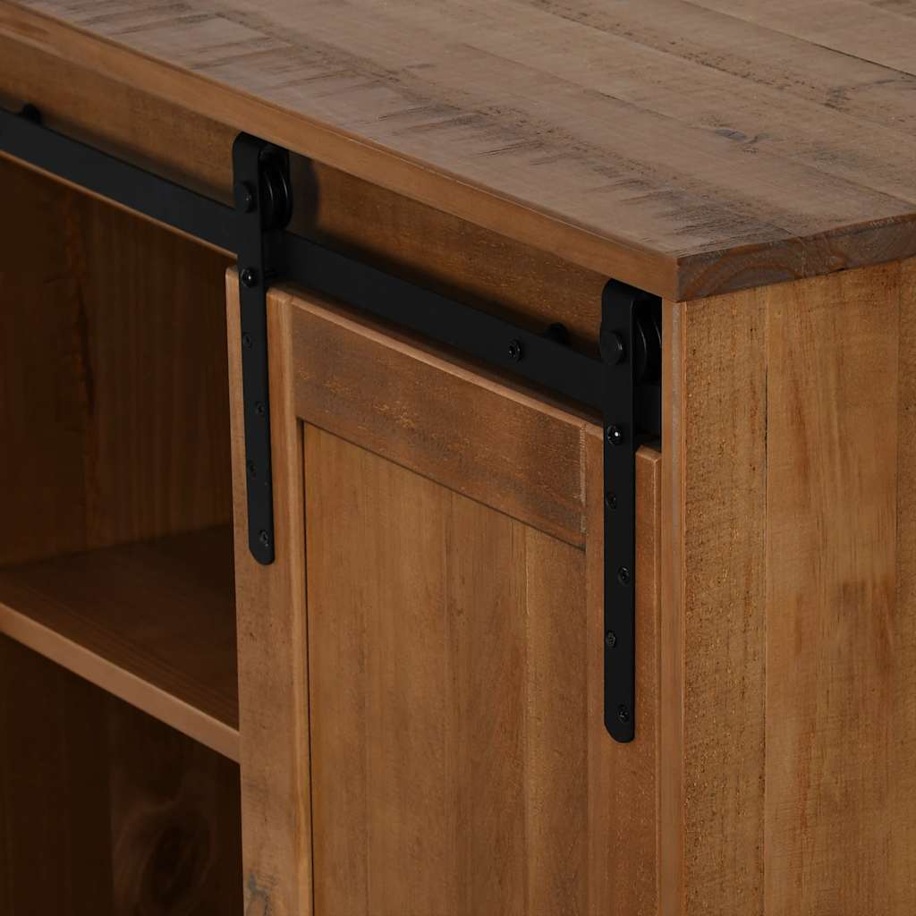 Dajte halden s kliznim vratima 80x40x80 cm kruti drvo - prirodna boja, 1 - number 8.