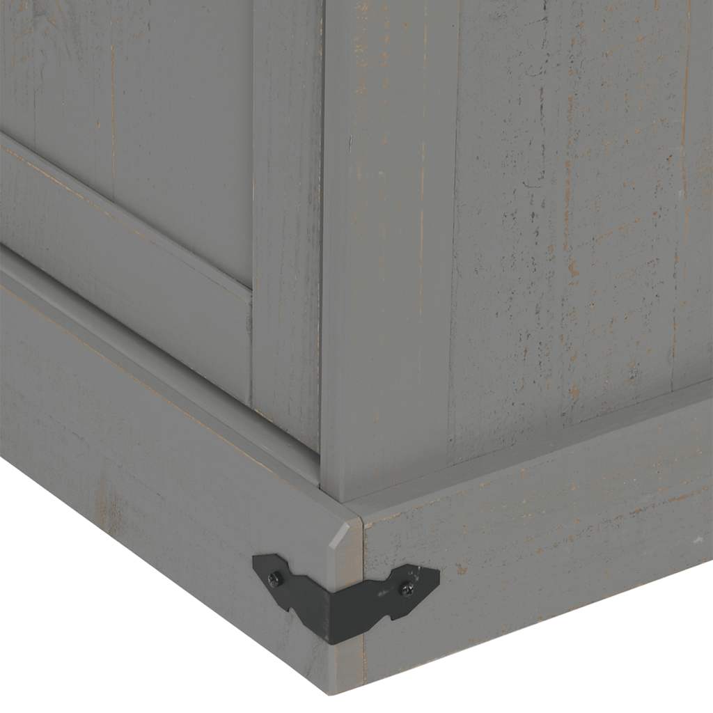 Tv -bord hale 2 skyvedører 150x40x60 cm massivt tre grå - number 8.