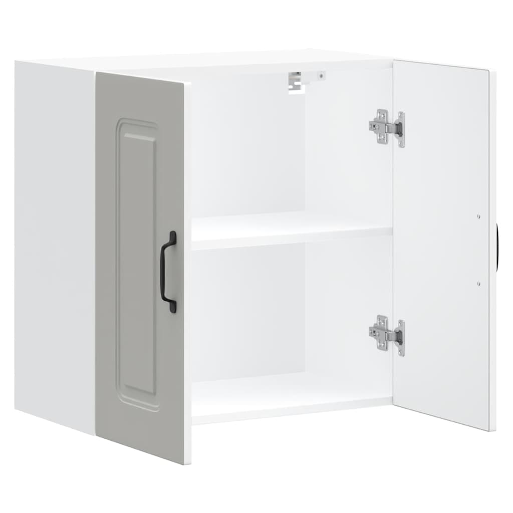 Køkkenvægskab kalmar konstrueret træ - hvid, 1, 1x vægskab (2 låger) 60 cm, x - number 5.