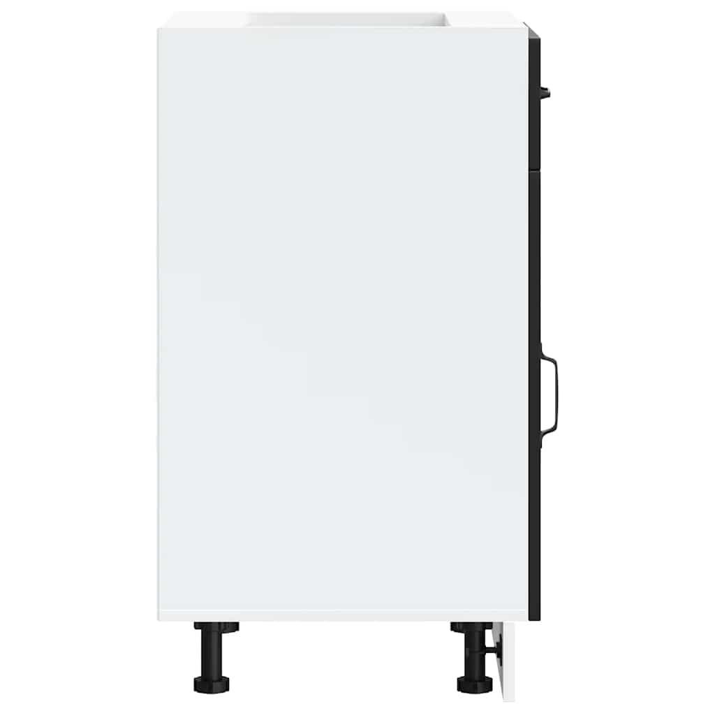 Køkkenunderskab kalmar konstrueret træ - sort, 1, 1x underskab (1 låge 1 skuffe) 50 cm, x - number 6.