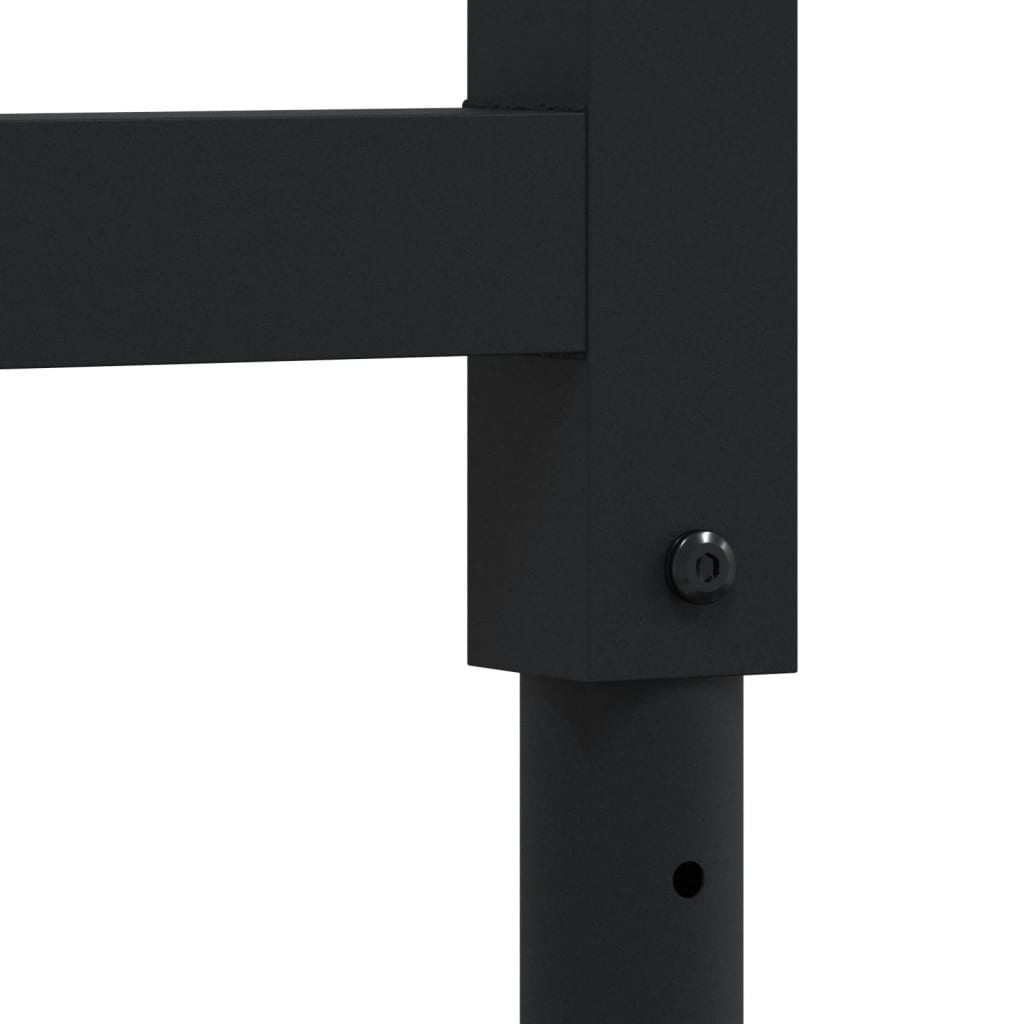 Arbejdsbænk 100x60x(71,5-98) cm massivt egetræ rektangulær - mørkebrun og sort, 100 x 60 x (71.5-98) cm, 1 - number 11.