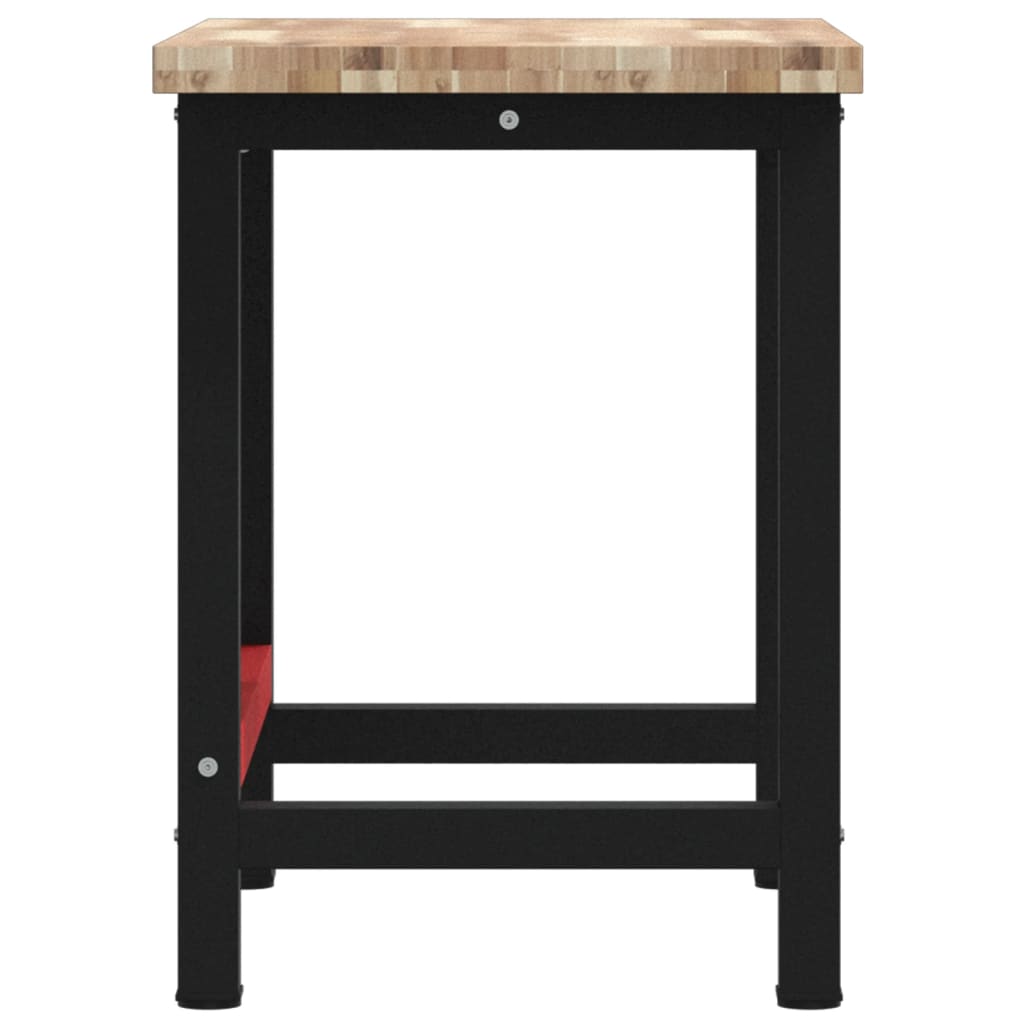 Arbejdsbænk massivt akacietræ rektangulær - naturfarvet, 100 x 60 x 83 cm, 1 - number 6.