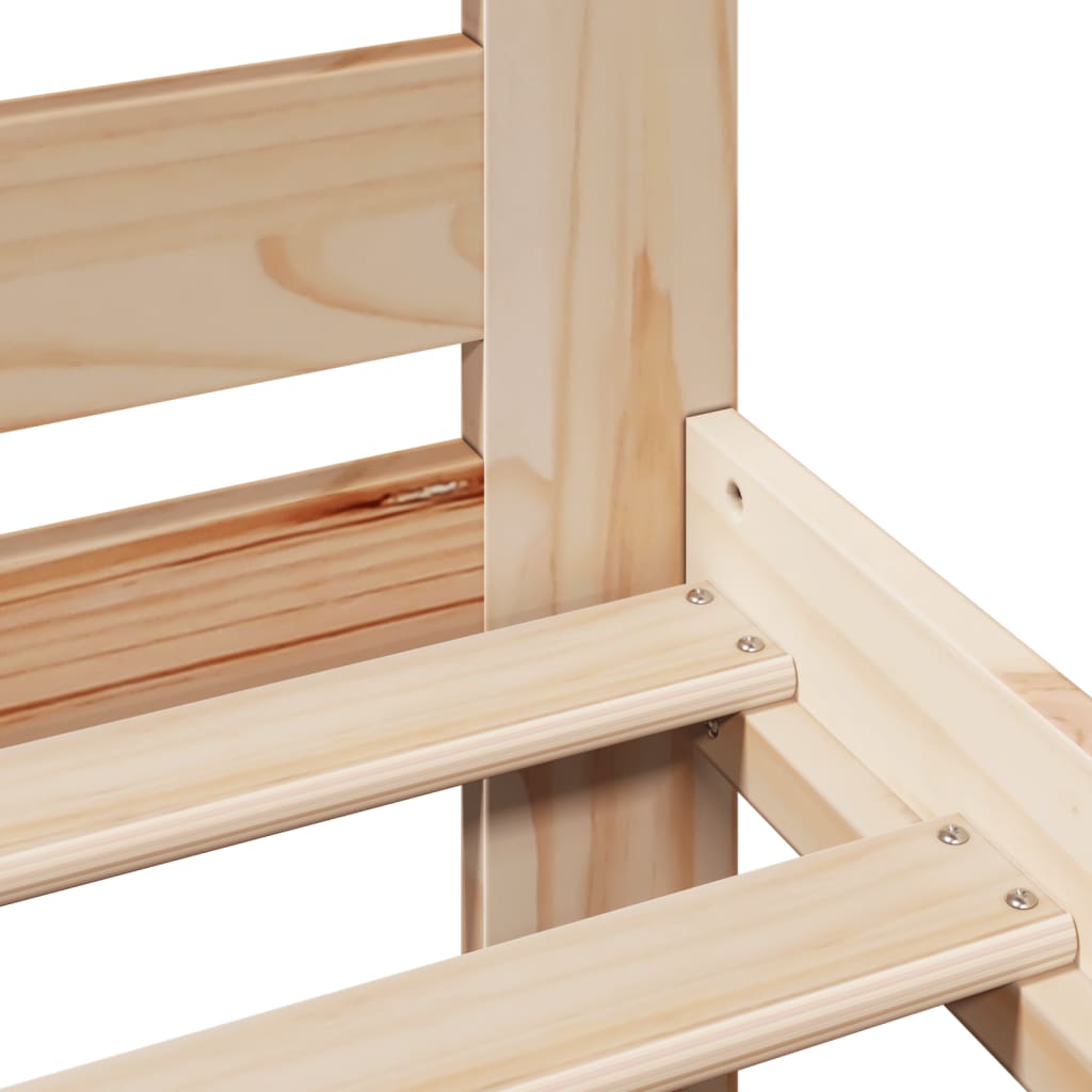 Okvir kreveta bez madraca čvrsti bor - prirodna boja, 140 x 200 cm - number 9.