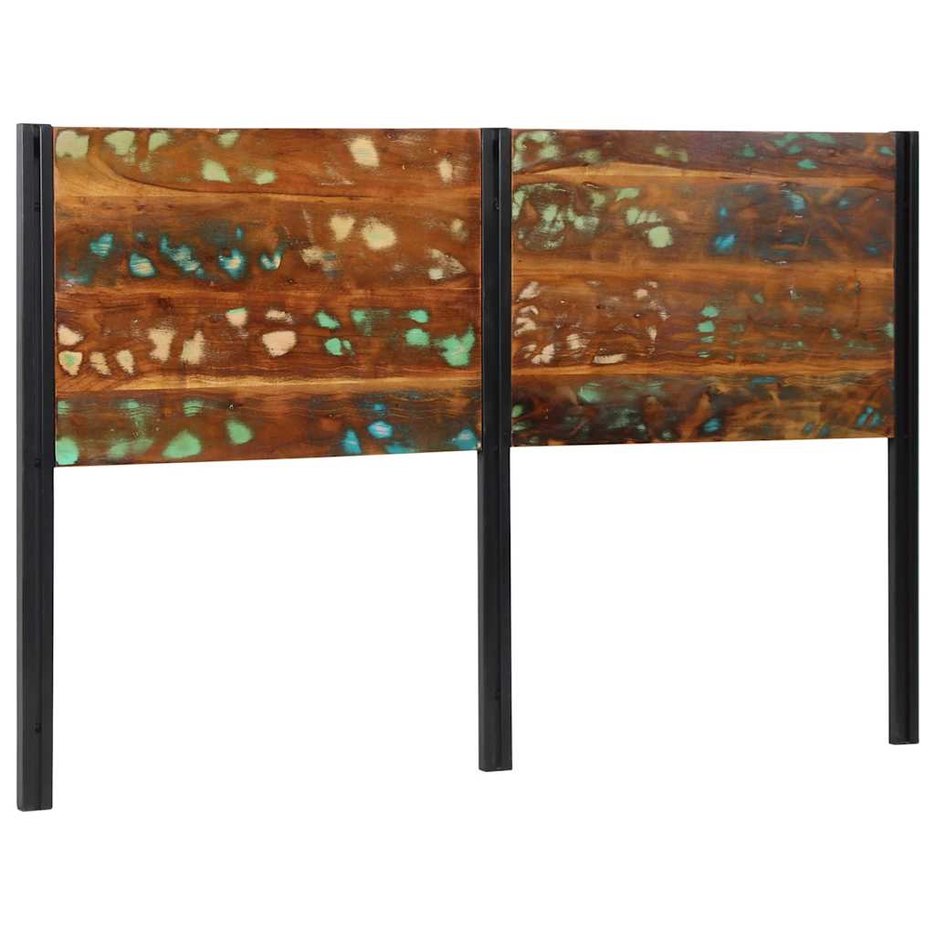 Sengegavl massivt genbrugstræ og jern - 160 cm, 1, massivt genanvendt træ - number 11.