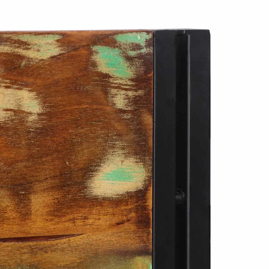 Sengegavl massivt genbrugstræ og jern - 160 cm, 1, massivt genanvendt træ - number 4.