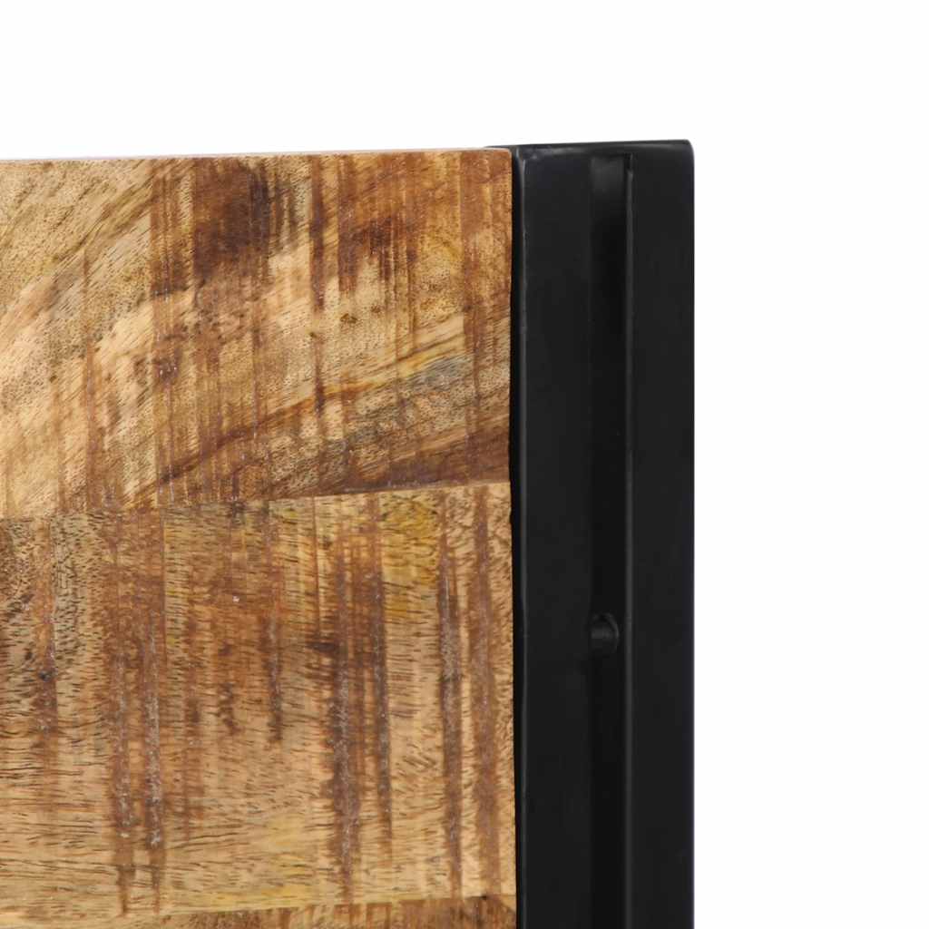 Headboard 200 cm solid mangotre og jern - number 4.