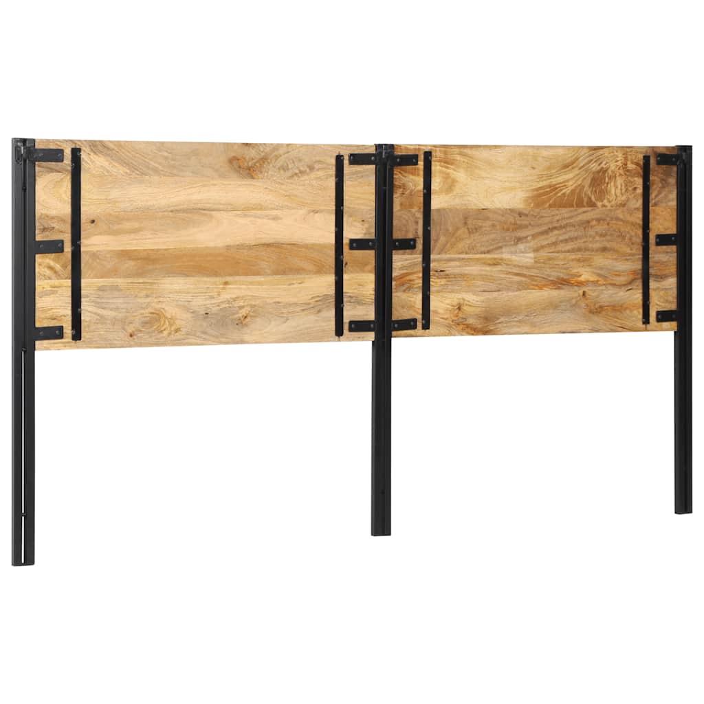 Headboard 200 cm solid mangotre og jern - number 3.