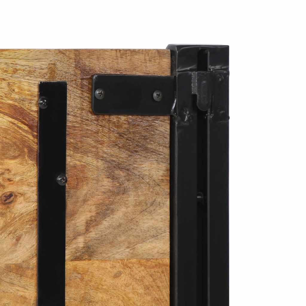 Headboard 200 cm solid mangotre og jern - number 6.