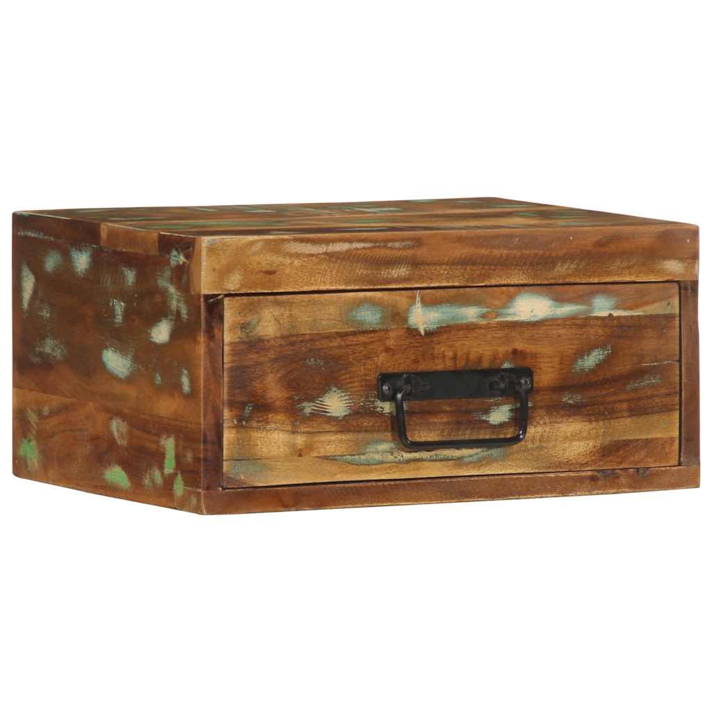 Stolik nocny ścienny lite drewno odzyskane - 1, lite drewno odzyskane - number 1.