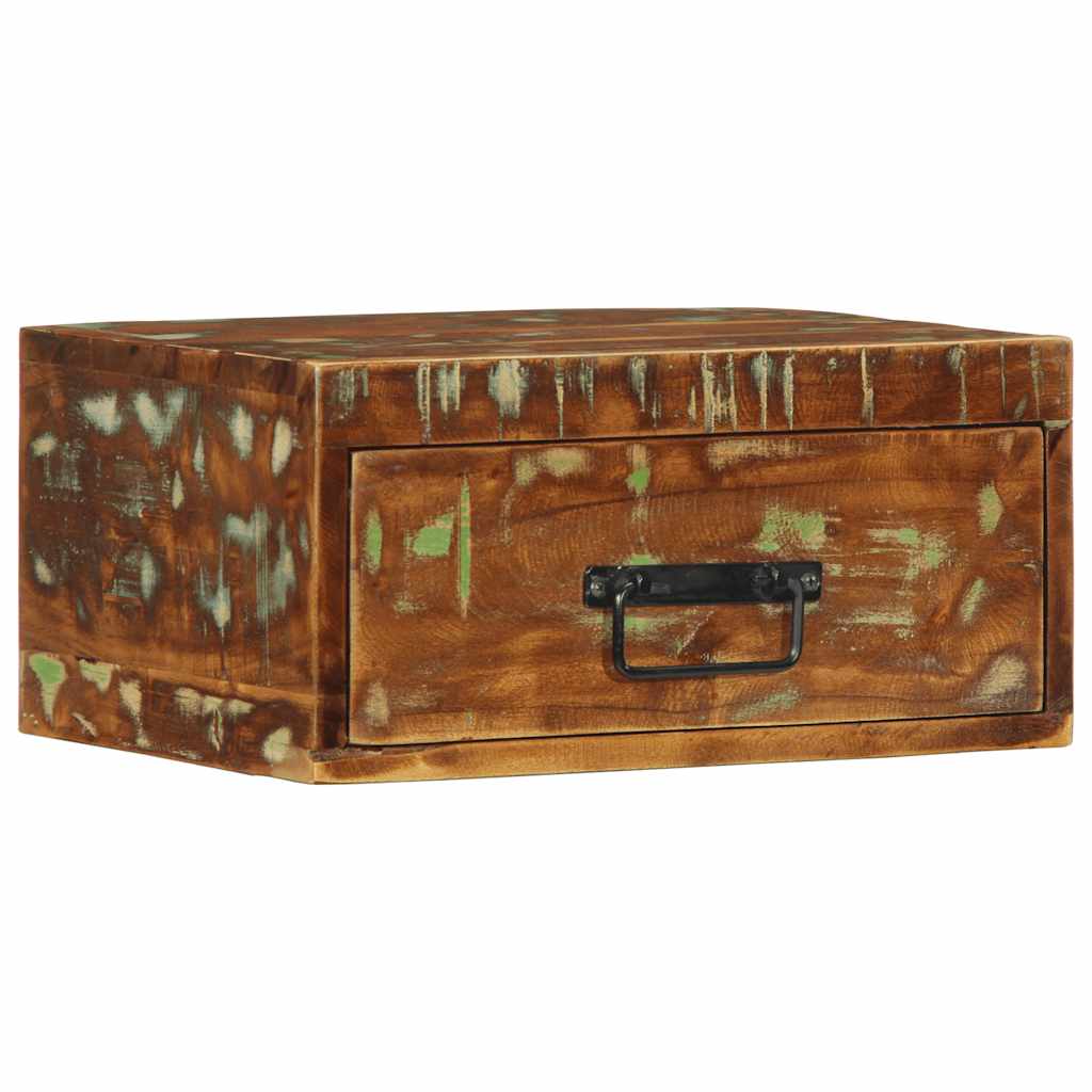 Stolik nocny ścienny lite drewno odzyskane - 1, lite drewno odzyskane - number 2.