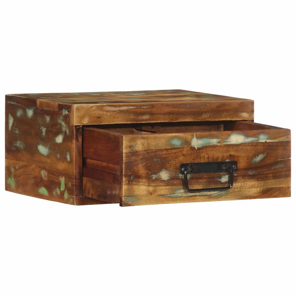 Stolik nocny ścienny lite drewno odzyskane - 1, lite drewno odzyskane - number 4.