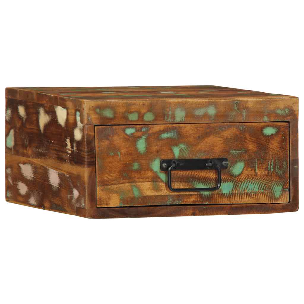 Stolik nocny ścienny lite drewno odzyskane - 1, lite drewno odzyskane - number 3.