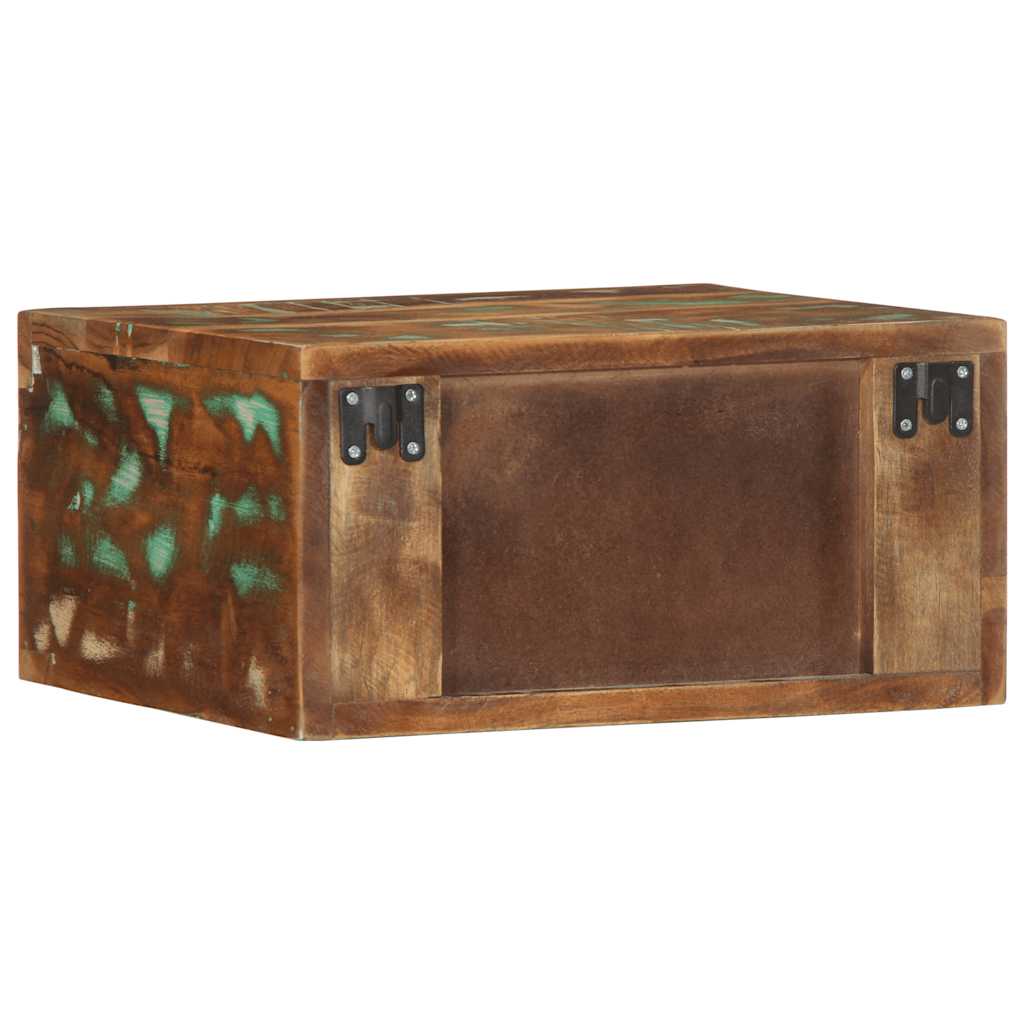 Stolik nocny ścienny lite drewno odzyskane - 1, lite drewno odzyskane - number 7.