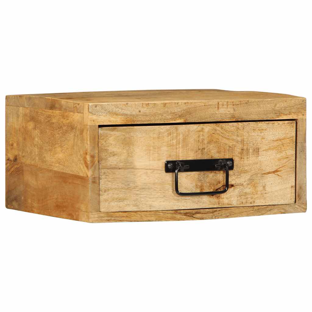 Zidni noćni ormarići - set od 2 komada, puno grubo drvo manga - number 4.