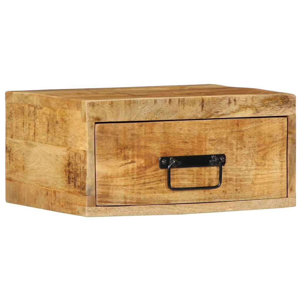 Zidni noćni ormarići - set od 2 komada, puno grubo drvo manga - number 3.