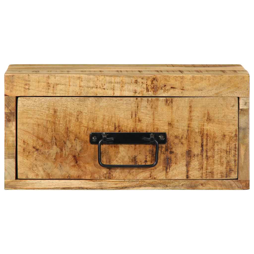 Zidni noćni ormarići - set od 2 komada, puno grubo drvo manga - number 6.